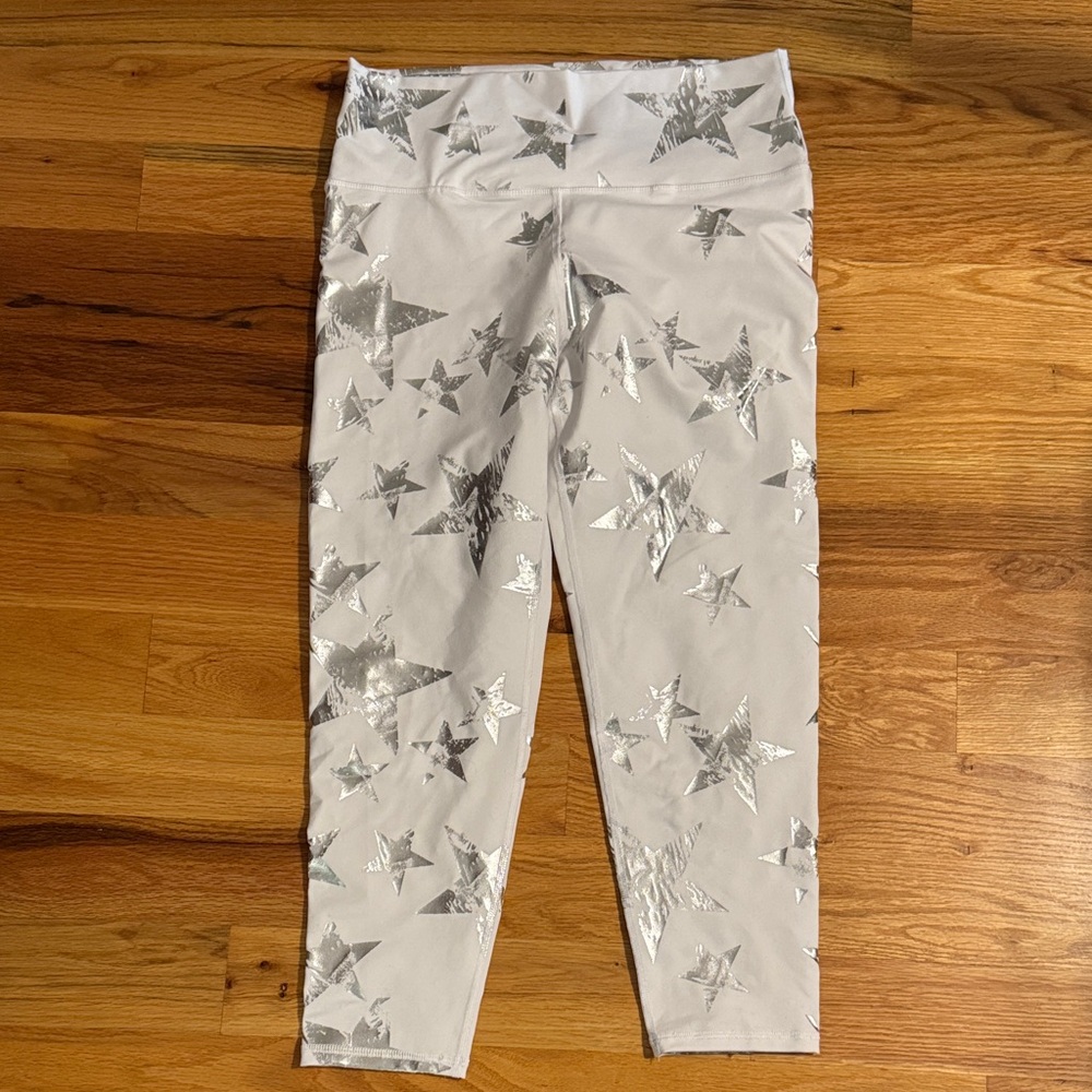 Aerie 7/8 Leggings with silver stars large